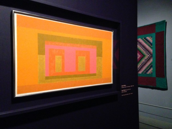 An exquisite painting by color theorist Josef Albers at the Quilts and Color Exhibit